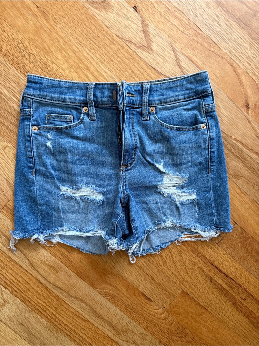 Universal Thread Distressed Blue Denim Shorts